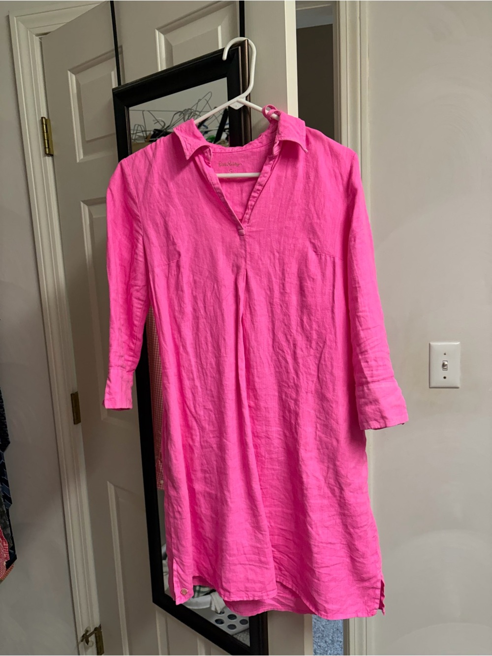 Lilly Pulitzer Hot Pink Linen dress nwot